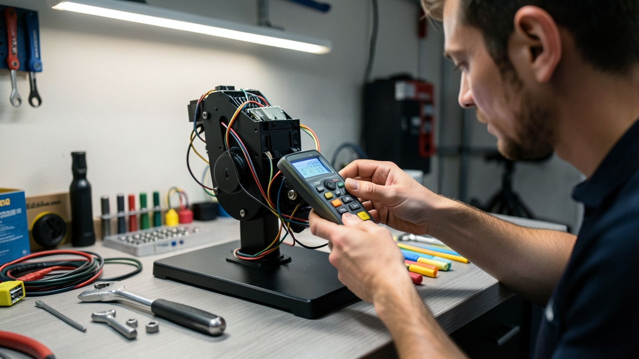 Verifying a UK road legal e-bike conversion kit with a multimeter.