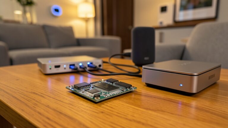 Home Assistant UK hardware options including Raspberry Pi 5 and Intel NUC mini PC for smart home automation