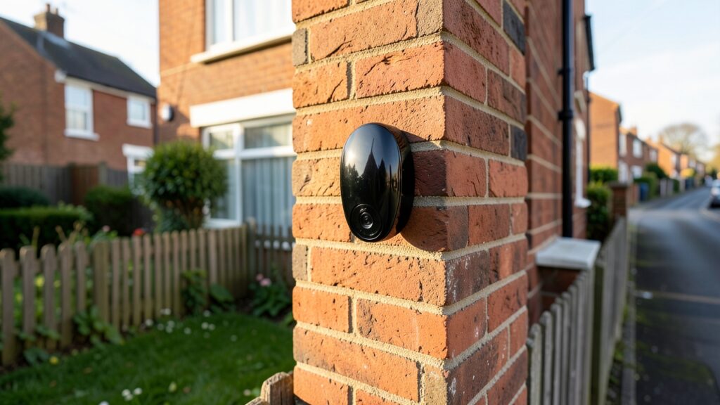 Smart doorbell camera on a UK suburban house showing smart doorbell privacy UK considerations