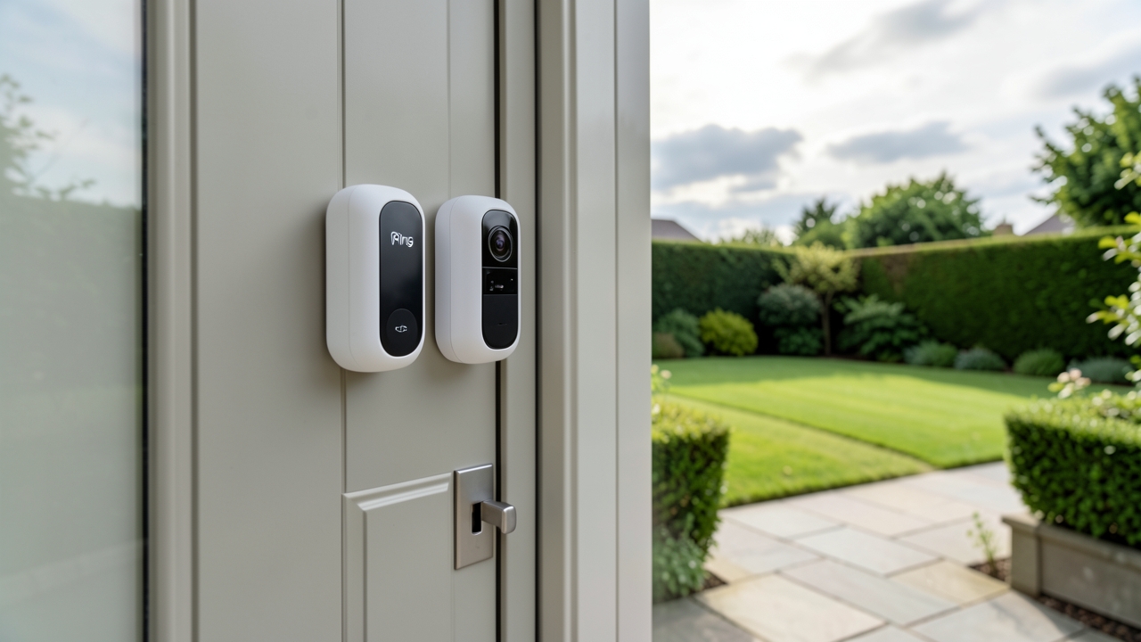 Ring vs Hive GDPR UK comparison of smart doorbell privacy features on a residential entrance