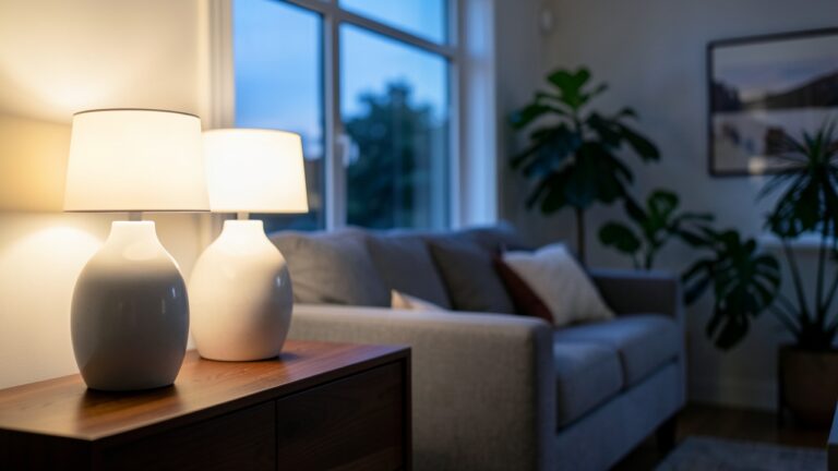 Philips Hue vs IKEA Trådfri smart bulbs glowing in a modern UK living room in 2026